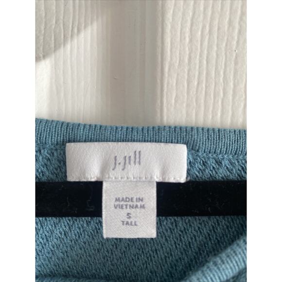 J Jill Womens Small Tall Blue Ribbed Sweater‎ - Picture 5 of 8
